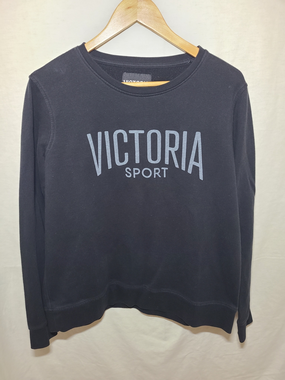 Victoria Sport Women's Black Crewneck Logo Sweatshirt